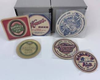 Lot C135 Vintage Beer Coaster Collection Assorted Breweries, Letter H