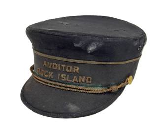 Lot C51 Rock Island Railroad Auditor Uniform Cap by The Craddock Uniforms