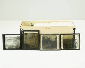 Lot C112 Box of Glass Lantern Slides Farming, Mining and Other Subjects