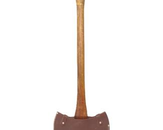 Lot C77 Vintage Plumb 4 Lb Double Bit Axe with Leather Sheath