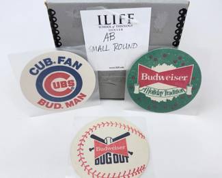 Lot C125 Vintage Beer Coaster Collection AnheuserBush incl. NFL Teams