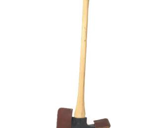 Lot C76 U.S. Forest Service Pulaski Firefighting Tool with Wooden Handle