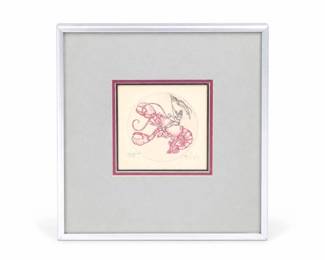 Lot C2 Franklin Norwood Signed Hand Made Copper Plate Etching Vanguard