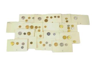 Lot C43 Railroad Uniform Buttons on Labeled Cards