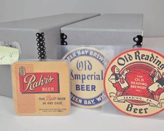 Lot C148 Vintage Beer Coaster Collection Assorted Breweries, Letters P