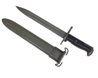 Lot C181 U.S. M1 Bayonet, UFH Marked, with Scabbard