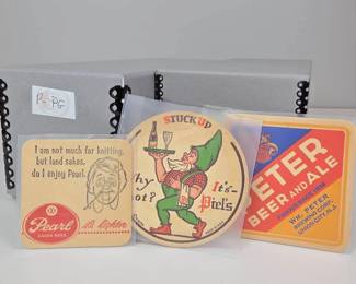 Lot C147 Vintage Beer Coaster Collection Assorted Breweries, Letter P