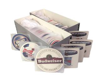 Lot C127 Two Boxes Vintage Budweiser Bud Light Beer Coaster Collection