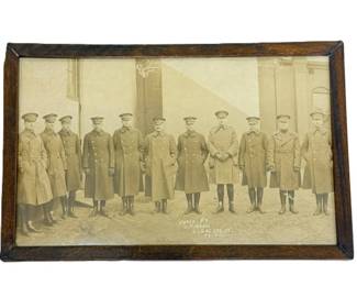 Lot C65 Framed Military Group Photograph, Possibly General Pershing and