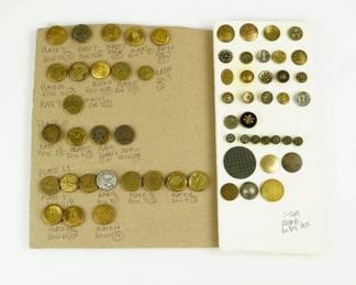 Lot C105 Assorted Vintage Railroad and Workwear Buttons