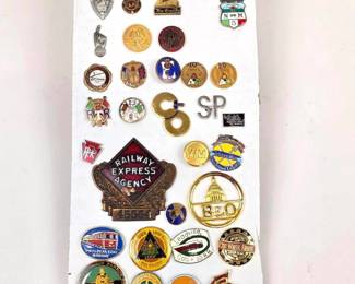 Lot C25 Vintage Railroad Transportation Collector Pin Lot Rio Grande
