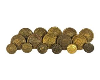 Lot C49 Collection of 16 Denver Police Uniform Buttons