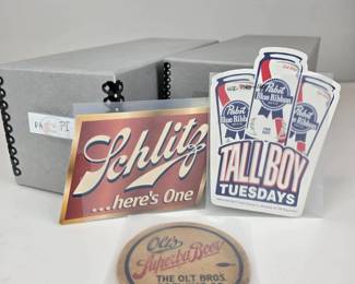 Lot C146 Vintage Beer Coaster Collection Assorted Breweries, Letters O
