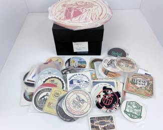 Lot C158 Vintage Beer Coaster Collection Assorted Breweries, Oversized