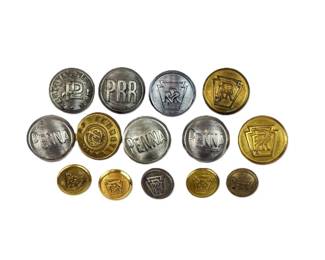 Lot C48 Pennsylvania Railroad Uniform Buttons PRR and PENNA