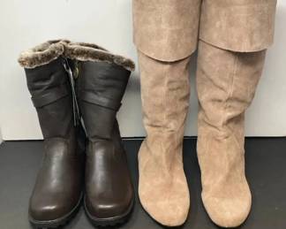Two Pairs Of Boots Trotters NWT And Tall Suede Boots