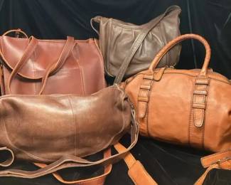 FOUR GENUINE LEATHER BAGS