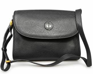 Gucci Black Pebbled Leather Crossbody Shoulder Handbag