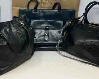 Three Leather Shoulder and Tote Bags Including Patricia Nash, Botkier New York, Helena De Natalia