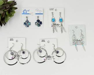 16 MixedSilverDropEarringsSet