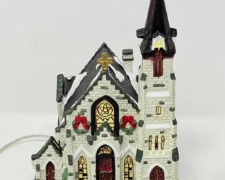 66 DickensCollectableLightedCeramicChurchOrnament