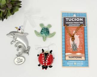 67 AnimalOrnamentCollectionDolphinTurtleLadybugTortoise