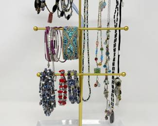 58 AssortedColorfulBeadedBraceletsNecklaces