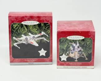 57 HallmarkKeepsakeXwingApolloLunarModuleOrnaments