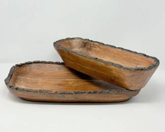 13 HandCarvedWoodenBowlswithBarkRim
