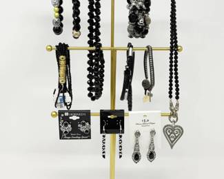 78 BlackBeadedCostumeJewelryCollection