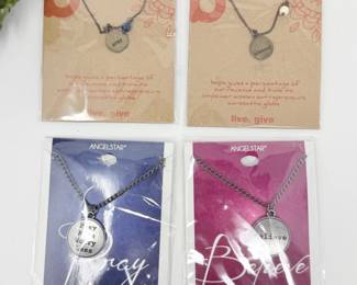 153 InspirationalSilverTonePendantNecklaces