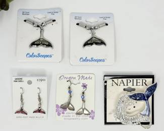 25 FivePieceNauticalWhaleTailJewelryLot