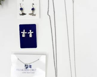 63 SilverToneEarringsNecklaceJewelryCollection