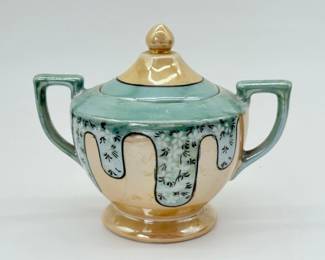 53 ArtDecoCeramicSugarBowlwithLid