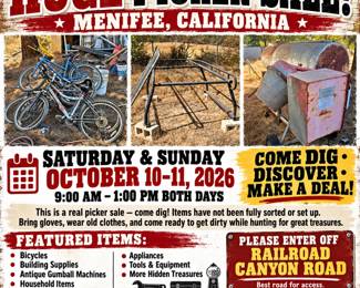Rustic Huge Picker Sale Poster