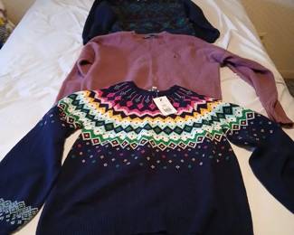 Three Vintage Sweaters Polo Ralph Lauren Colorful Knit Designs
