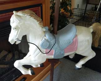 Decorative Carousel Horse on Stand HandPainted Equestrian Display