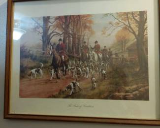 The Pink of Condition Framed Fox Hunt Print