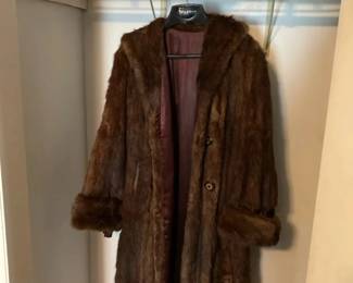 Brown Mink Coat And Hat