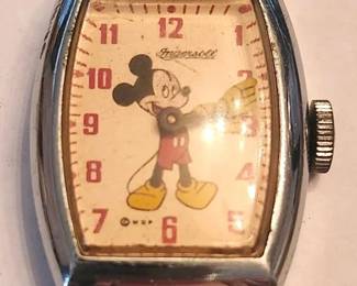 Vintage Ingersoll Mickey Mouse Wristwatch US Time 6842 Parts or Repair