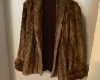 Vintage Brown Mink Fur Jacket with Satin Lining