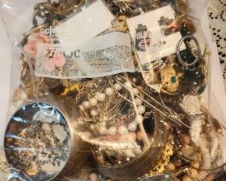 Large Mixed Costume Jewelry Lot GallonSize Bag