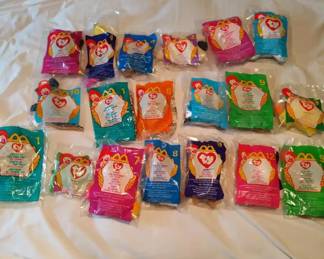 Lot of 38 McDonalds TY Teenie Beanie Babies Unopened Packages