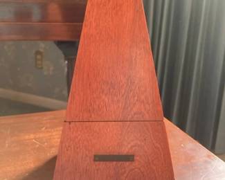 Vintage Wooden Pyramid Metronome with Bell