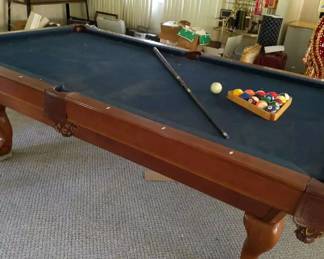 8Foot Brunswick Pool Table with Accessories Blue Felt