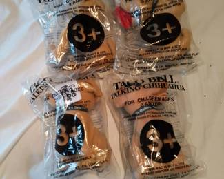 Set of 4 Taco Bell Talking Chihuahua Toys Unopened