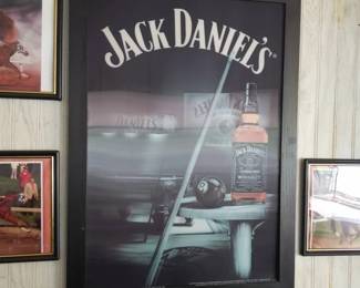 Jack Daniels 3D Lenticular Framed Poster Billiards Whiskey Theme