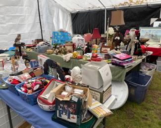 Tables and tables full of stuff