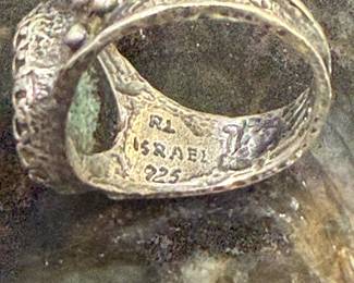 925 Sterling Ring marked RL Israel 