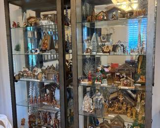 Two Glass Display Lighted Cabinets